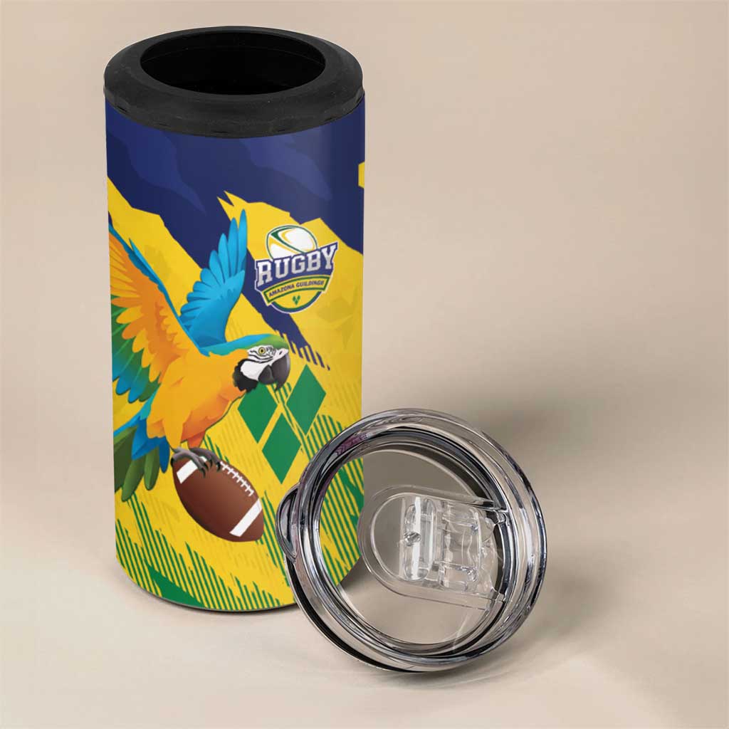 Custom Rugby Saint Vincent and the Grenadines 4 in 1 Can Cooler Tumbler Go SVG Amazona Guildingii - Wonder Print Shop