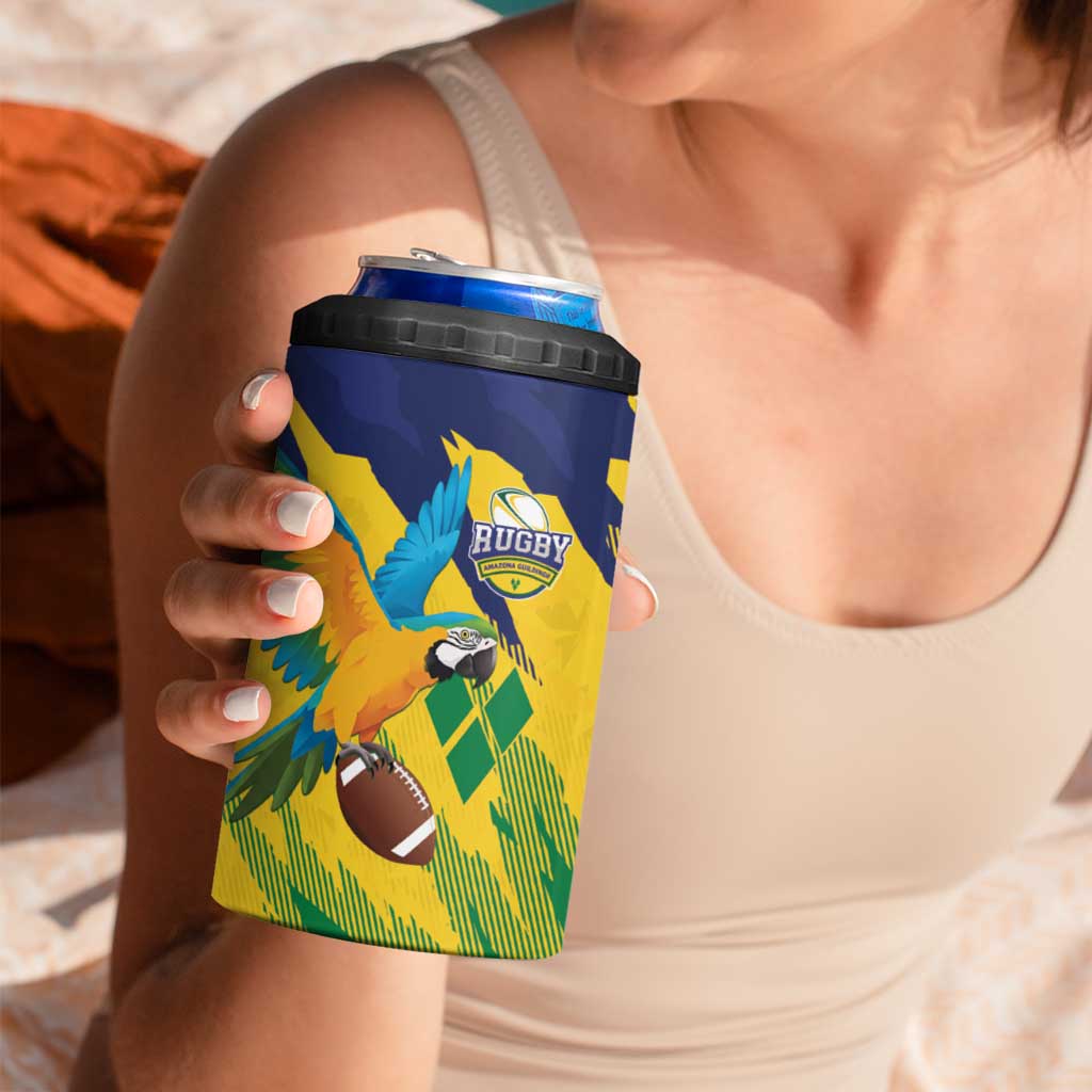 Custom Rugby Saint Vincent and the Grenadines 4 in 1 Can Cooler Tumbler Go SVG Amazona Guildingii - Wonder Print Shop