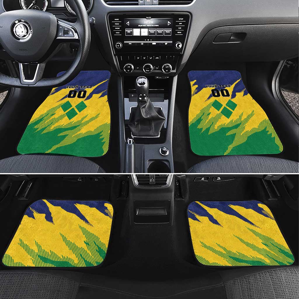 Rugby Saint Vincent and the Grenadines Car Mats Go SVG Amazona Guildingii - Wonder Print Shop