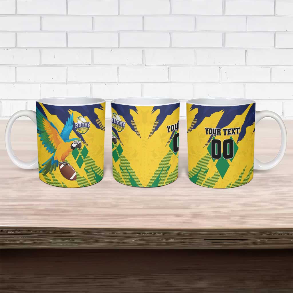 Custom Rugby Saint Vincent and the Grenadines Ceramic Mug Go SVG Amazona Guildingii - Wonder Print Shop