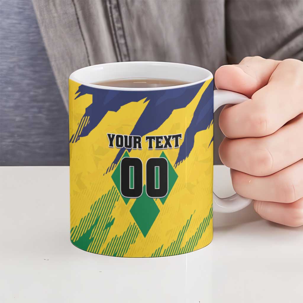 Custom Rugby Saint Vincent and the Grenadines Ceramic Mug Go SVG Amazona Guildingii - Wonder Print Shop