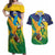 Custom Rugby Saint Vincent and the Grenadines Couples Matching Off Shoulder Maxi Dress and Hawaiian Shirt Go SVG Amazona Guildingii - Wonder Print Shop