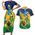 Custom Rugby Saint Vincent and the Grenadines Couples Matching Short Sleeve Bodycon Dress and Hawaiian Shirt Go SVG Amazona Guildingii - Wonder Print Shop