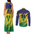 Custom Rugby Saint Vincent and the Grenadines Couples Matching Tank Maxi Dress and Long Sleeve Button Shirt Go SVG Amazona Guildingii - Wonder Print Shop