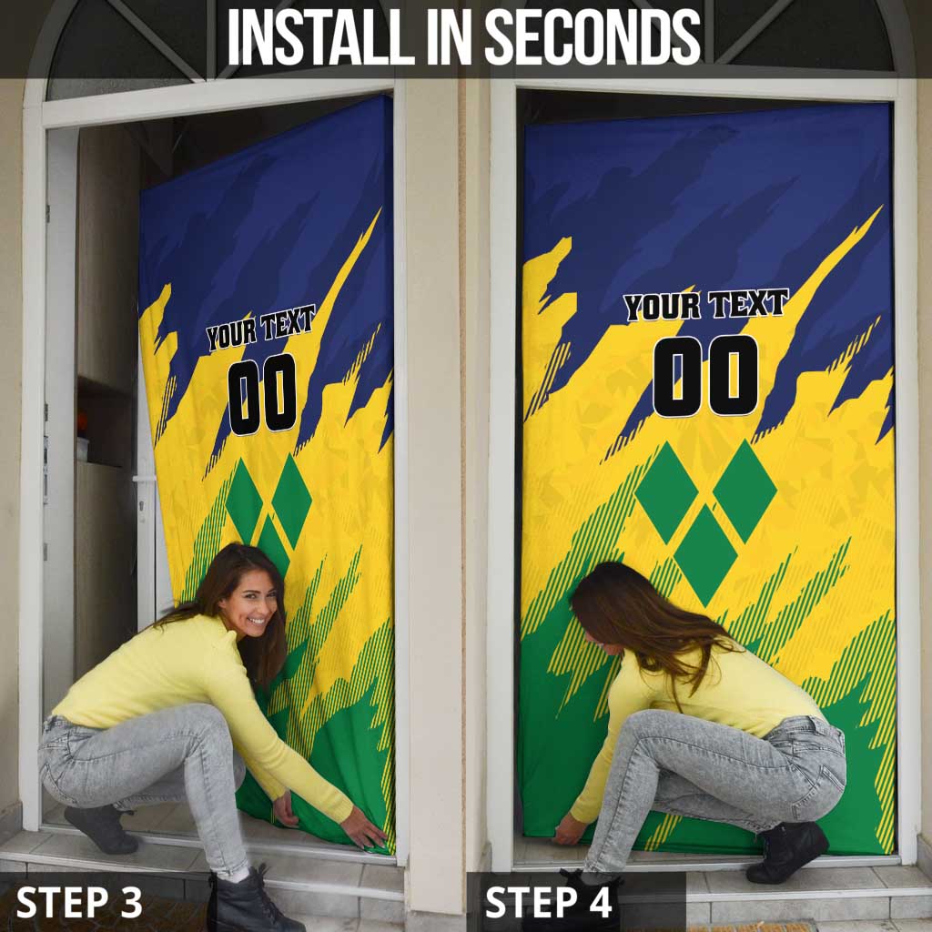 Custom Rugby Saint Vincent and the Grenadines Door Cover Go SVG Amazona Guildingii - Wonder Print Shop