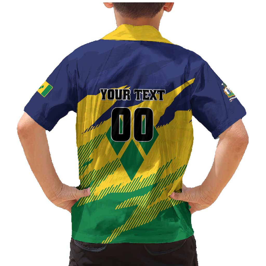 Custom Rugby Saint Vincent and the Grenadines Family Matching Mermaid Dress and Hawaiian Shirt Go SVG Amazona Guildingii - Wonder Print Shop