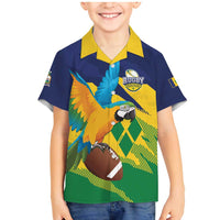 Custom Rugby Saint Vincent and the Grenadines Family Matching Mermaid Dress and Hawaiian Shirt Go SVG Amazona Guildingii - Wonder Print Shop
