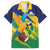 Custom Rugby Saint Vincent and the Grenadines Family Matching Off The Shoulder Long Sleeve Dress and Hawaiian Shirt Go SVG Amazona Guildingii - Wonder Print Shop