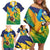 Custom Rugby Saint Vincent and the Grenadines Family Matching Off Shoulder Short Dress and Hawaiian Shirt Go SVG Amazona Guildingii - Wonder Print Shop
