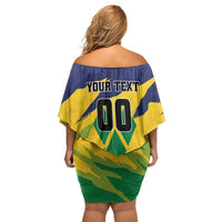 Custom Rugby Saint Vincent and the Grenadines Family Matching Off Shoulder Short Dress and Hawaiian Shirt Go SVG Amazona Guildingii - Wonder Print Shop