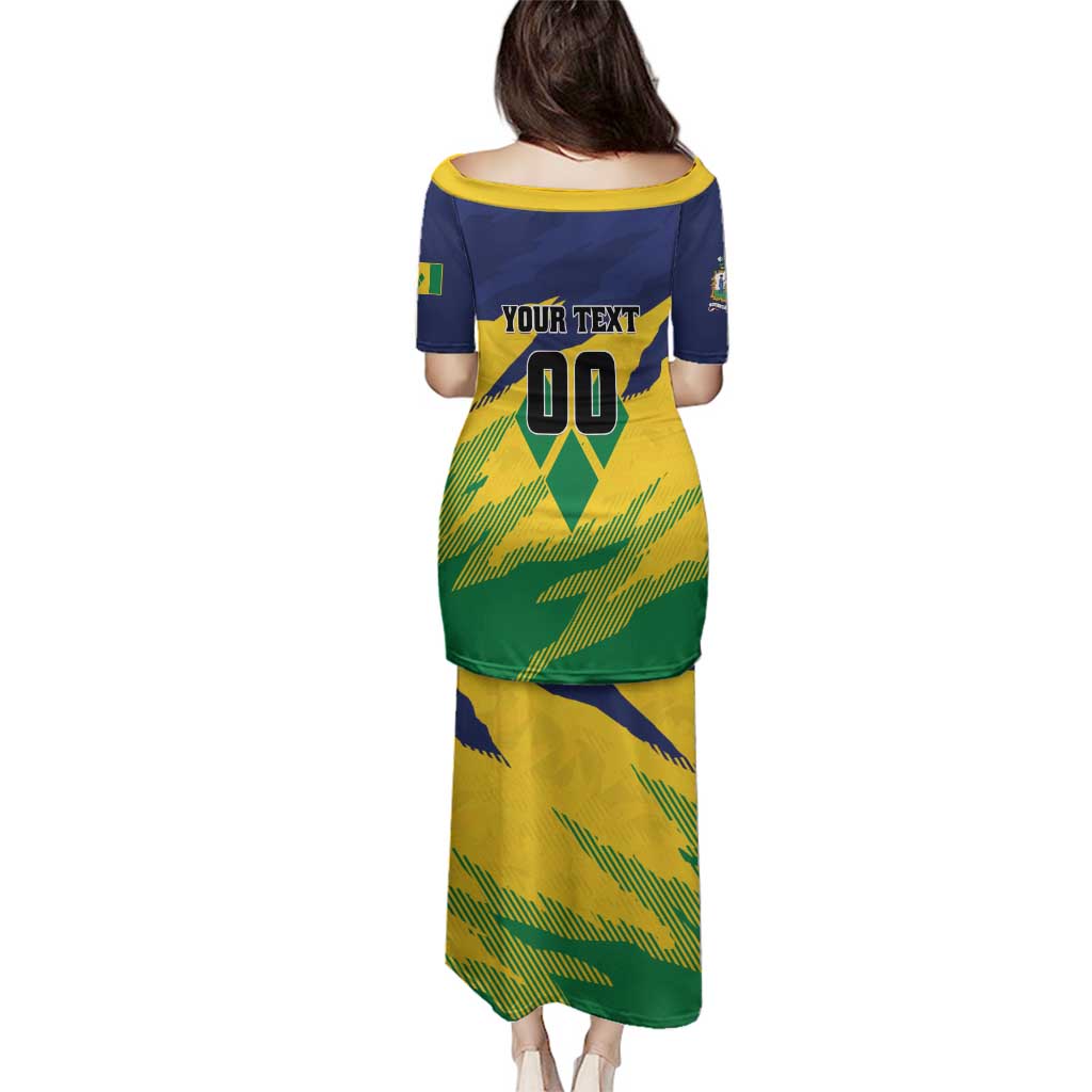 Custom Rugby Saint Vincent and the Grenadines Family Matching Puletasi and Hawaiian Shirt Go SVG Amazona Guildingii - Wonder Print Shop