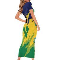 Custom Rugby Saint Vincent and the Grenadines Family Matching Short Sleeve Bodycon Dress and Hawaiian Shirt Go SVG Amazona Guildingii - Wonder Print Shop