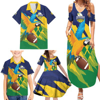 Custom Rugby Saint Vincent and the Grenadines Family Matching Summer Maxi Dress and Hawaiian Shirt Go SVG Amazona Guildingii - Wonder Print Shop