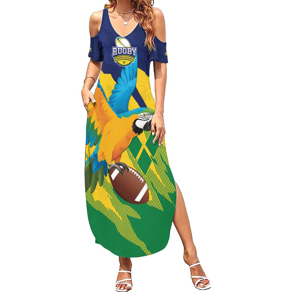 Custom Rugby Saint Vincent and the Grenadines Family Matching Summer Maxi Dress and Hawaiian Shirt Go SVG Amazona Guildingii - Wonder Print Shop