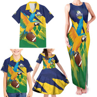 Custom Rugby Saint Vincent and the Grenadines Family Matching Tank Maxi Dress and Hawaiian Shirt Go SVG Amazona Guildingii - Wonder Print Shop