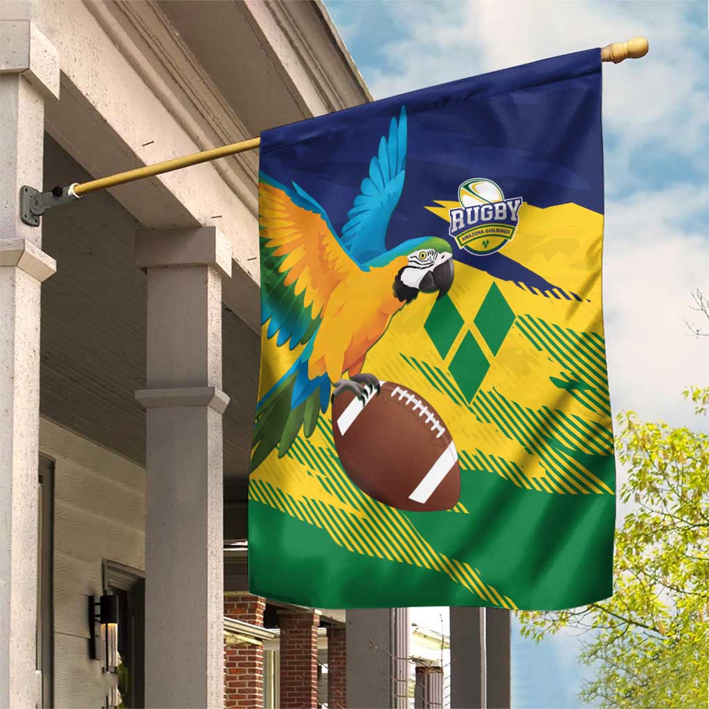 Rugby Saint Vincent and the Grenadines Garden Flag Go SVG Amazona Guildingii - Wonder Print Shop