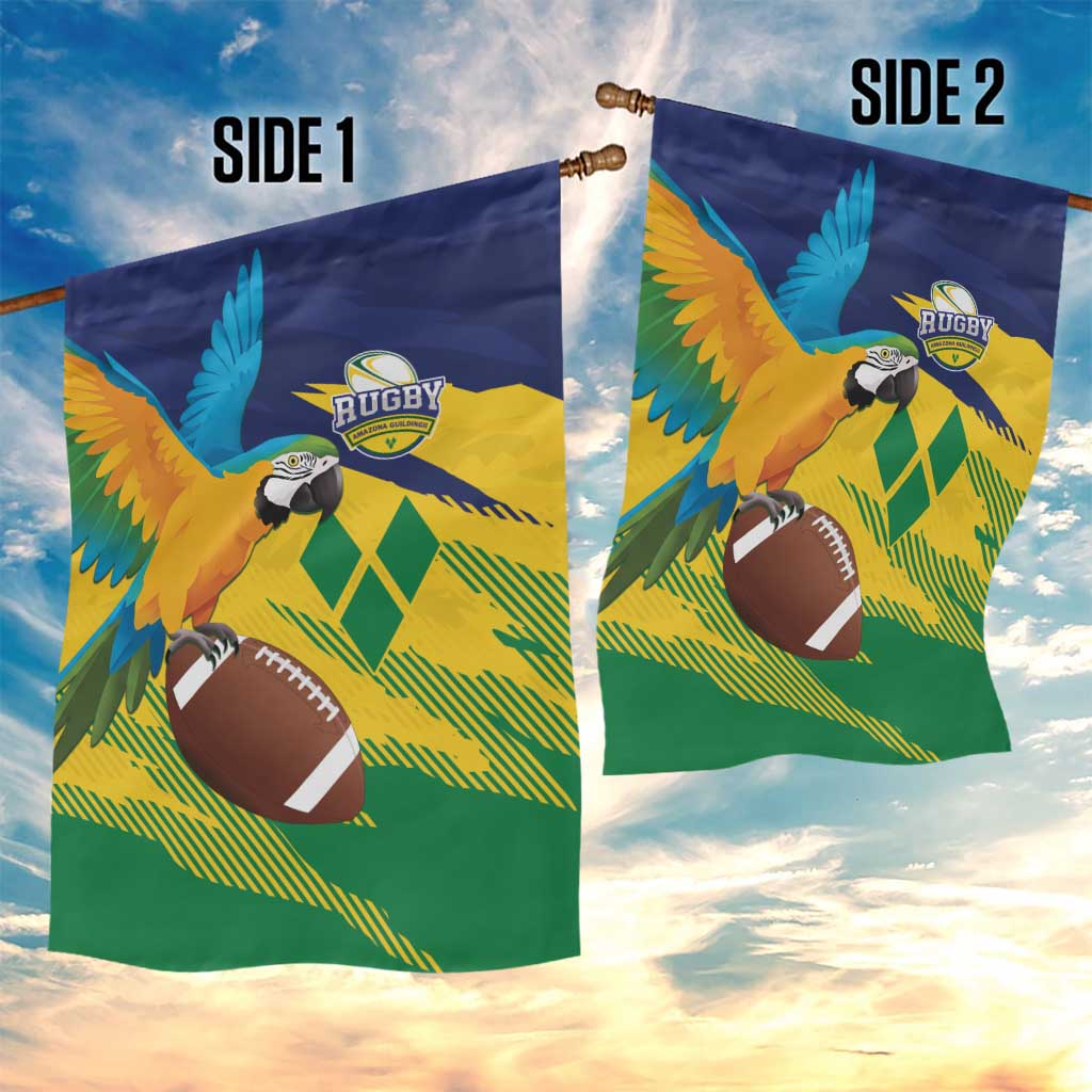 Rugby Saint Vincent and the Grenadines Garden Flag Go SVG Amazona Guildingii - Wonder Print Shop