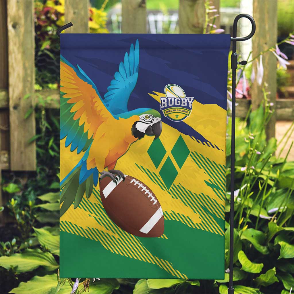 Rugby Saint Vincent and the Grenadines Garden Flag Go SVG Amazona Guildingii - Wonder Print Shop