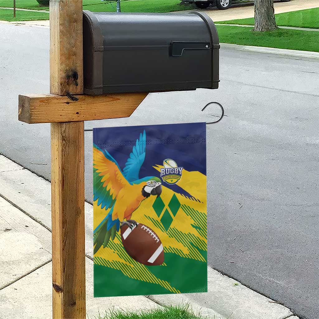 Rugby Saint Vincent and the Grenadines Garden Flag Go SVG Amazona Guildingii - Wonder Print Shop