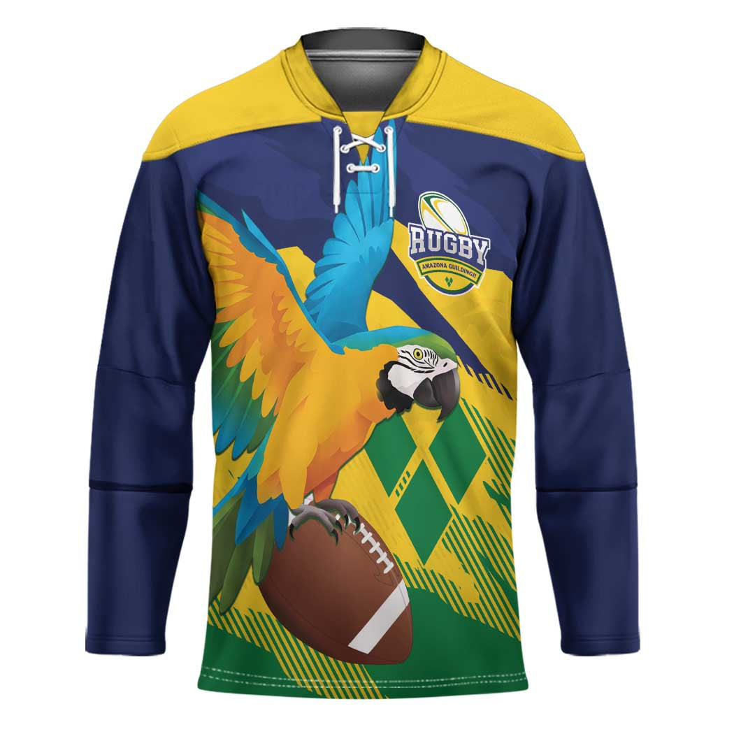 Custom Rugby Saint Vincent and the Grenadines Hockey Jersey Go SVG Amazona Guildingii - Wonder Print Shop