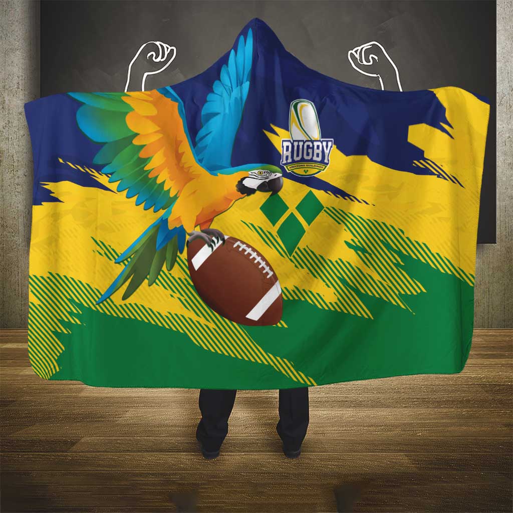 Rugby Saint Vincent and the Grenadines Hooded Blanket Go SVG Amazona Guildingii - Wonder Print Shop