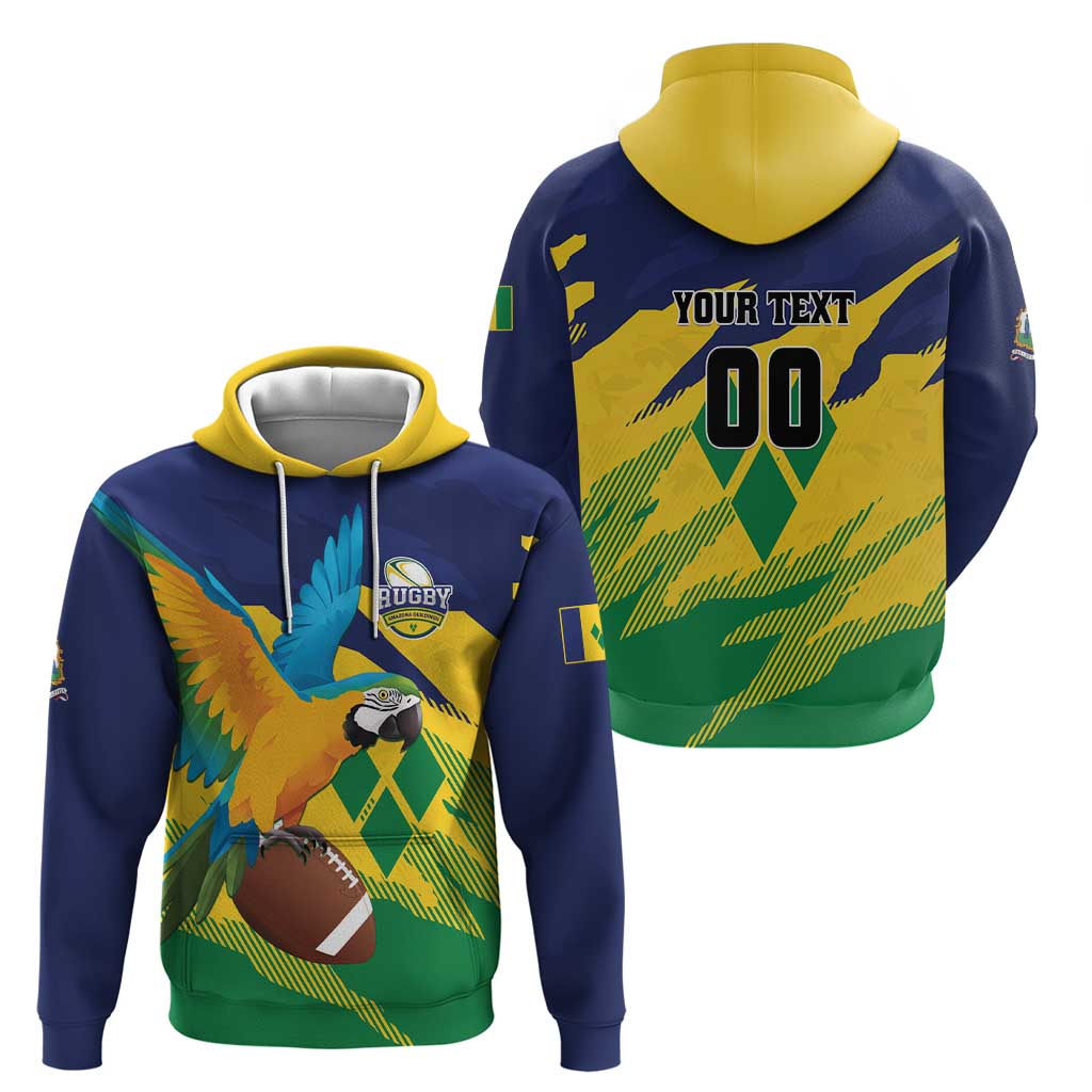 Custom Rugby Saint Vincent and the Grenadines Hoodie Go SVG Amazona Guildingii - Wonder Print Shop