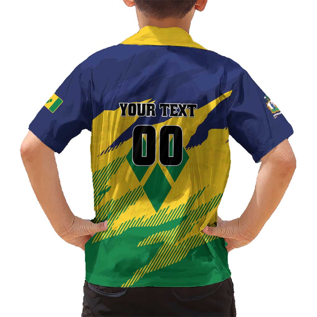 Custom Rugby Saint Vincent and the Grenadines Kid Hawaiian Shirt Go SVG Amazona Guildingii - Wonder Print Shop