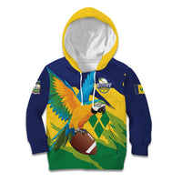 Custom Rugby Saint Vincent and the Grenadines Kid Hoodie Go SVG Amazona Guildingii - Wonder Print Shop