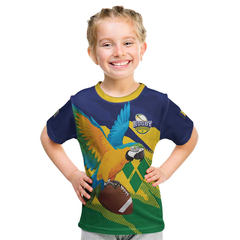 Custom Rugby Saint Vincent and the Grenadines Kid T Shirt Go SVG Amazona Guildingii - Wonder Print Shop