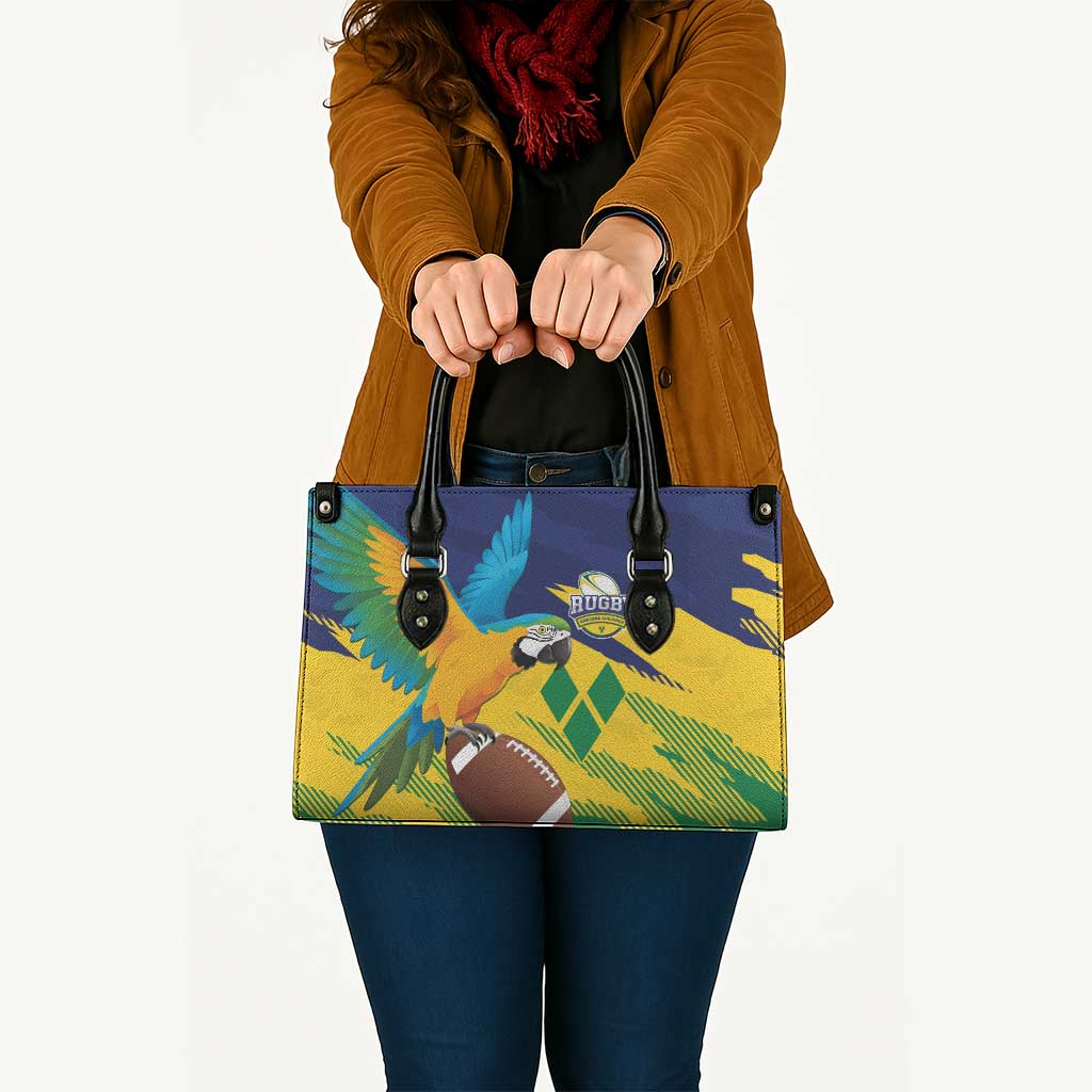 Rugby Saint Vincent and the Grenadines Leather Bag Go SVG Amazona Guildingii - Wonder Print Shop