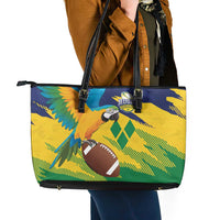 Rugby Saint Vincent and the Grenadines Leather Tote Bag Go SVG Amazona Guildingii - Wonder Print Shop