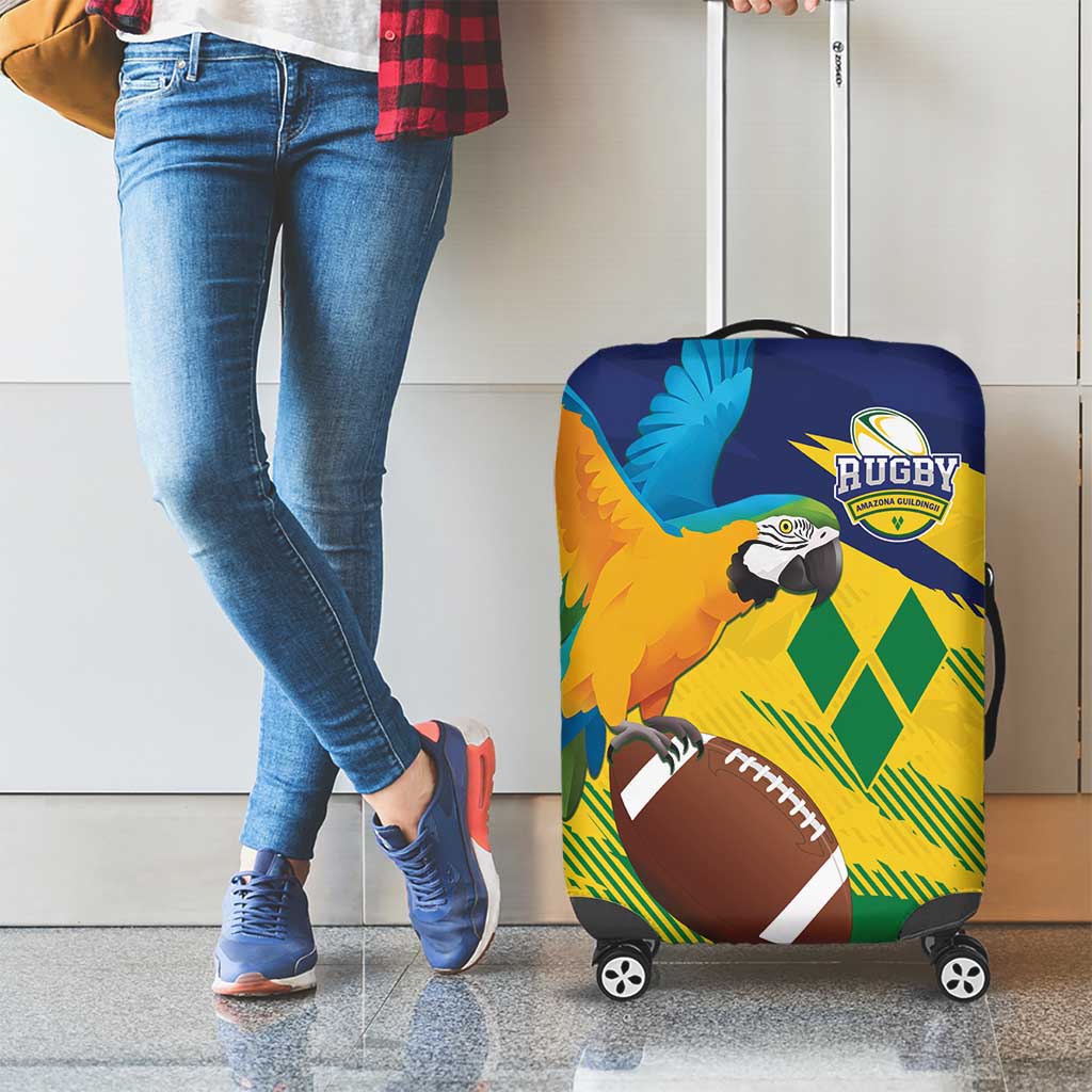Rugby Saint Vincent and the Grenadines Luggage Cover Go SVG Amazona Guildingii - Wonder Print Shop