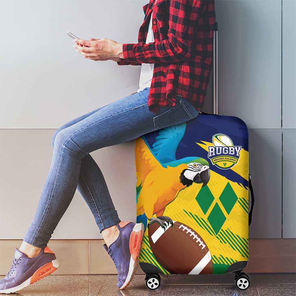 Rugby Saint Vincent and the Grenadines Luggage Cover Go SVG Amazona Guildingii - Wonder Print Shop