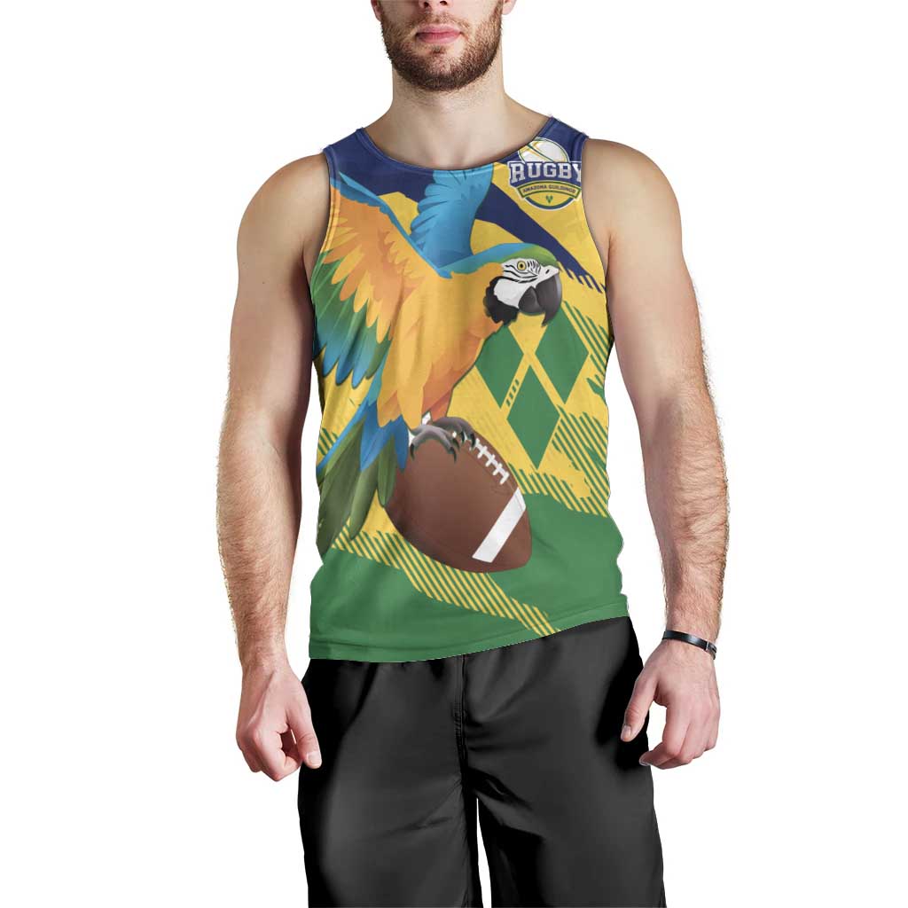 Custom Rugby Saint Vincent and the Grenadines Men Tank Top Go SVG Amazona Guildingii - Wonder Print Shop