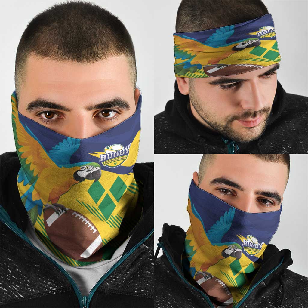 Rugby Saint Vincent and the Grenadines Neck Gaiter Go SVG Amazona Guildingii - Wonder Print Shop