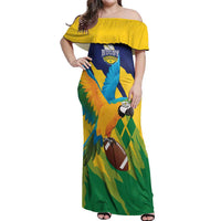 Custom Rugby Saint Vincent and the Grenadines Off Shoulder Maxi Dress Go SVG Amazona Guildingii - Wonder Print Shop
