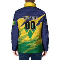 Custom Rugby Saint Vincent and the Grenadines Padded Jacket Go SVG Amazona Guildingii - Wonder Print Shop