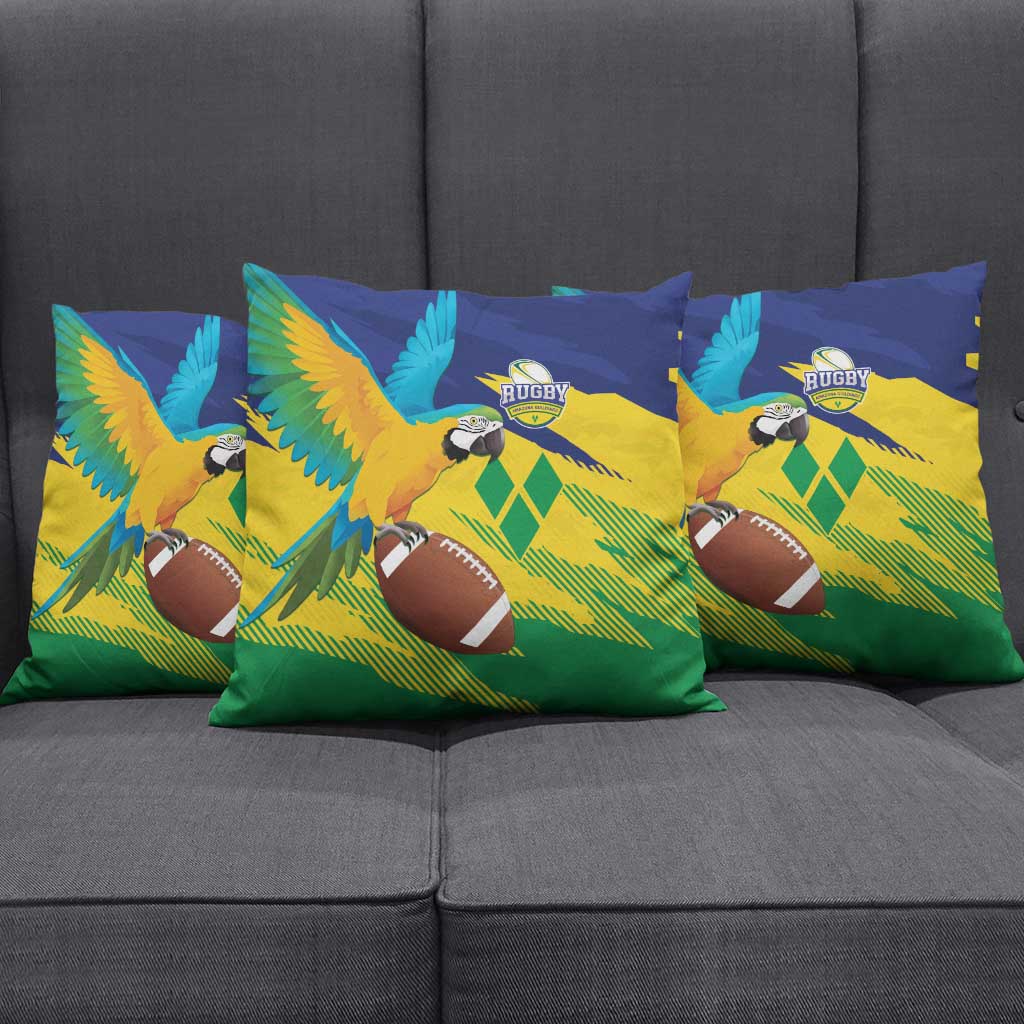 Rugby Saint Vincent and the Grenadines Pillow Cover Go SVG Amazona Guildingii - Wonder Print Shop