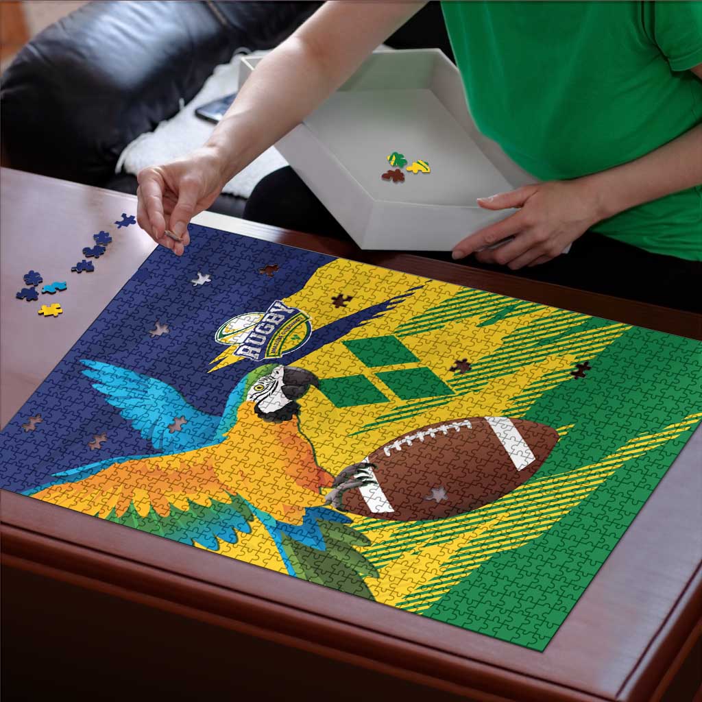 Rugby Saint Vincent and the Grenadines Puzzle Go SVG Amazona Guildingii - Wonder Print Shop