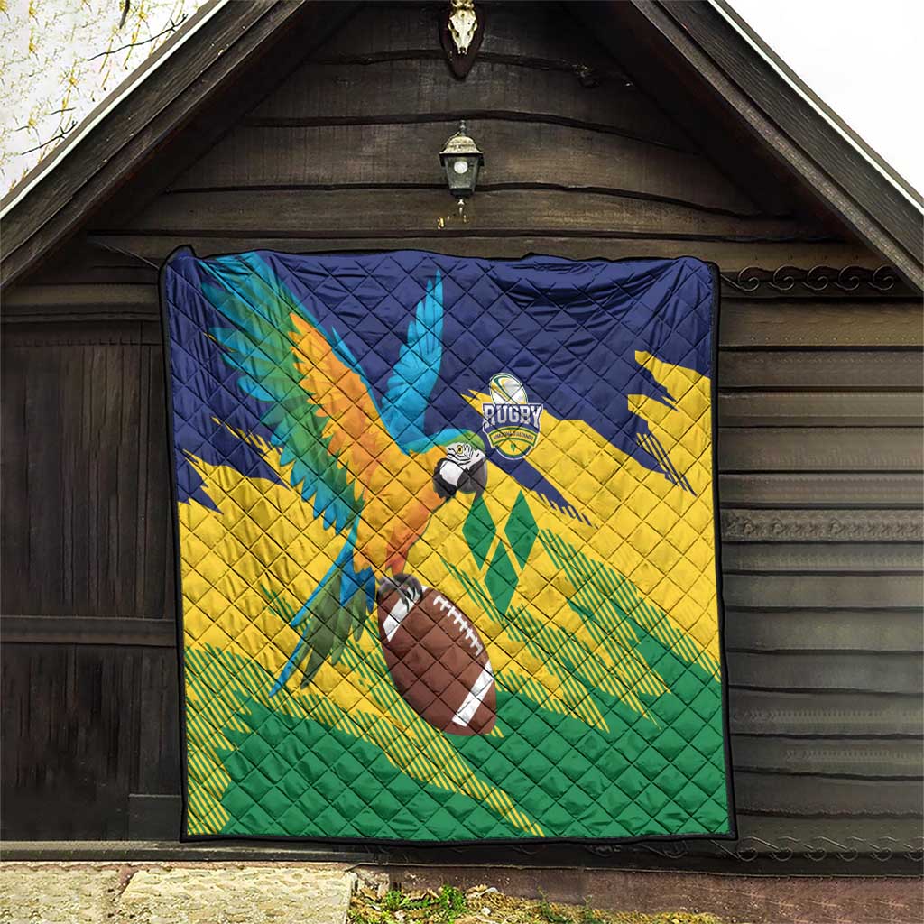 Rugby Saint Vincent and the Grenadines Quilt Go SVG Amazona Guildingii - Wonder Print Shop
