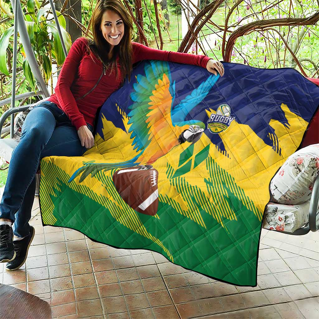 Rugby Saint Vincent and the Grenadines Quilt Go SVG Amazona Guildingii - Wonder Print Shop