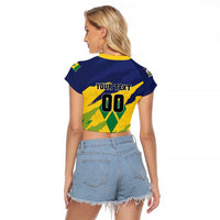 Custom Rugby Saint Vincent and the Grenadines Raglan Cropped T Shirt Go SVG Amazona Guildingii - Wonder Print Shop
