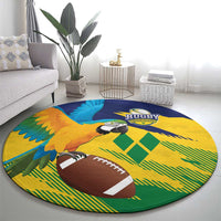 Rugby Saint Vincent and the Grenadines Round Carpet Go SVG Amazona Guildingii - Wonder Print Shop