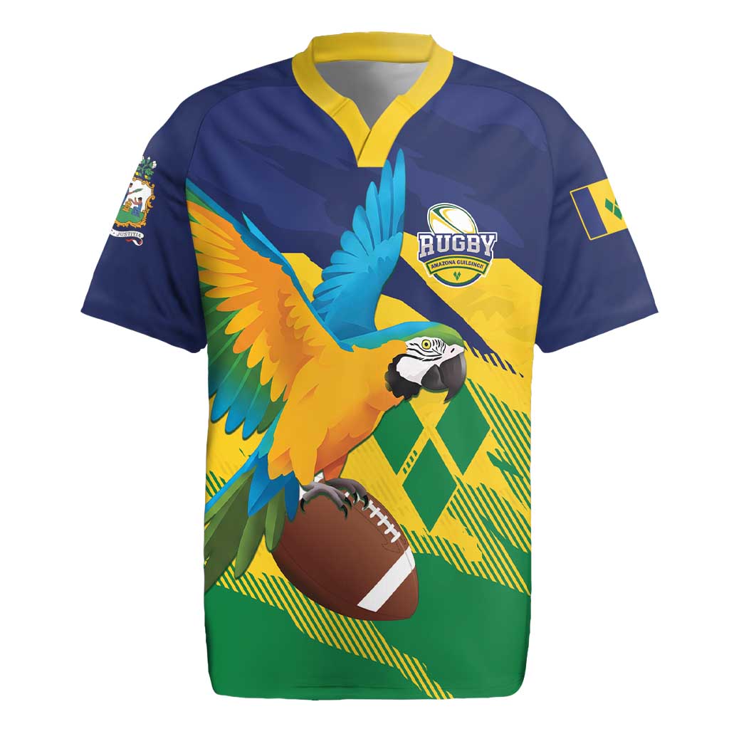Custom Rugby Saint Vincent and the Grenadines Rugby Jersey Go SVG Amazona Guildingii - Wonder Print Shop