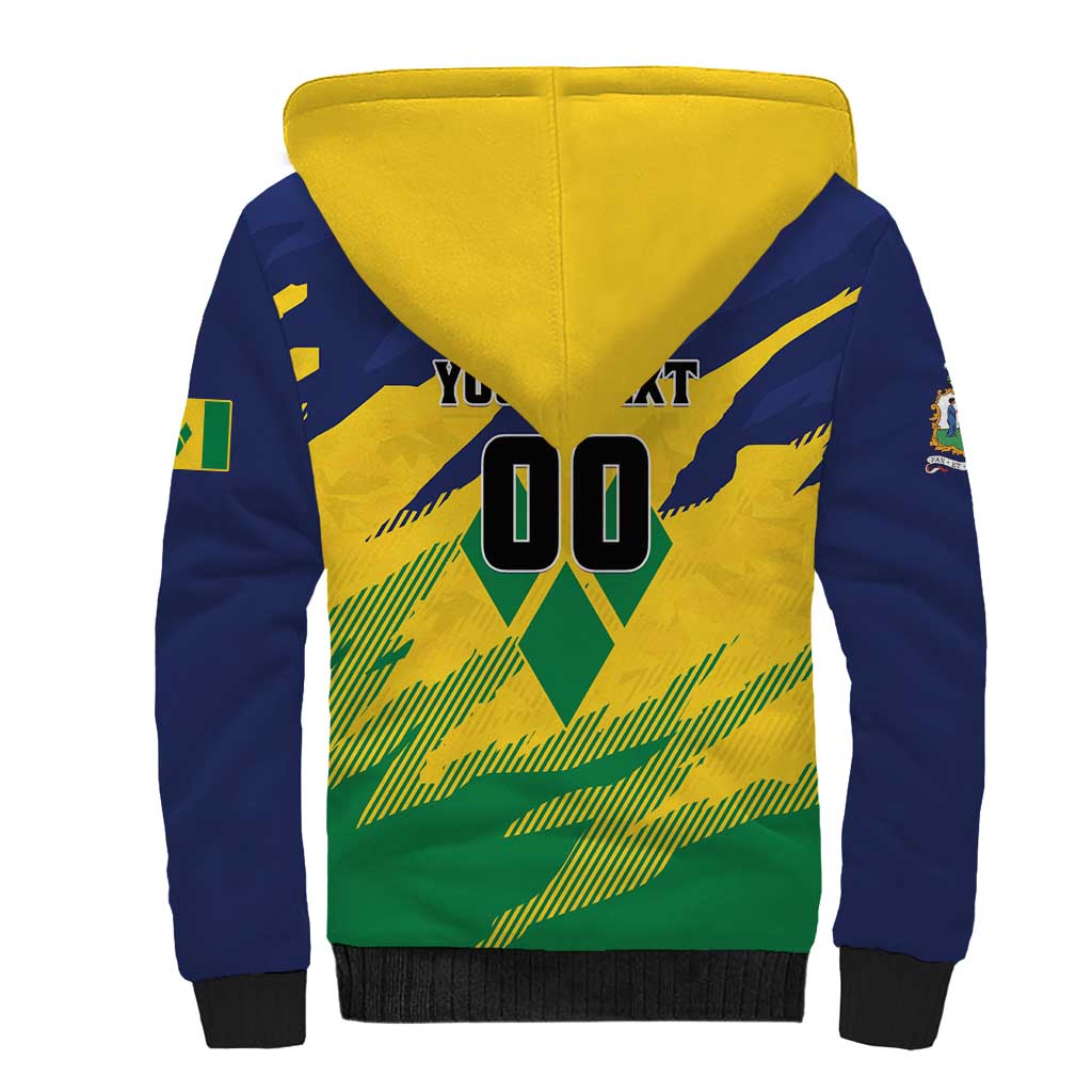 Custom Rugby Saint Vincent and the Grenadines Sherpa Hoodie Go SVG Amazona Guildingii - Wonder Print Shop