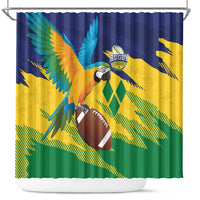 Rugby Saint Vincent and the Grenadines Shower Curtain Go SVG Amazona Guildingii - Wonder Print Shop