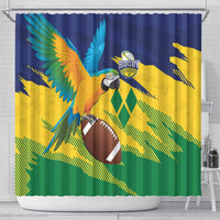Rugby Saint Vincent and the Grenadines Shower Curtain Go SVG Amazona Guildingii - Wonder Print Shop