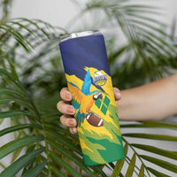 Custom Rugby Saint Vincent and the Grenadines Skinny Tumbler Go SVG Amazona Guildingii - Wonder Print Shop