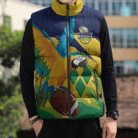 Custom Rugby Saint Vincent and the Grenadines Sleeveless Puffer Jacket Go SVG Amazona Guildingii - Wonder Print Shop