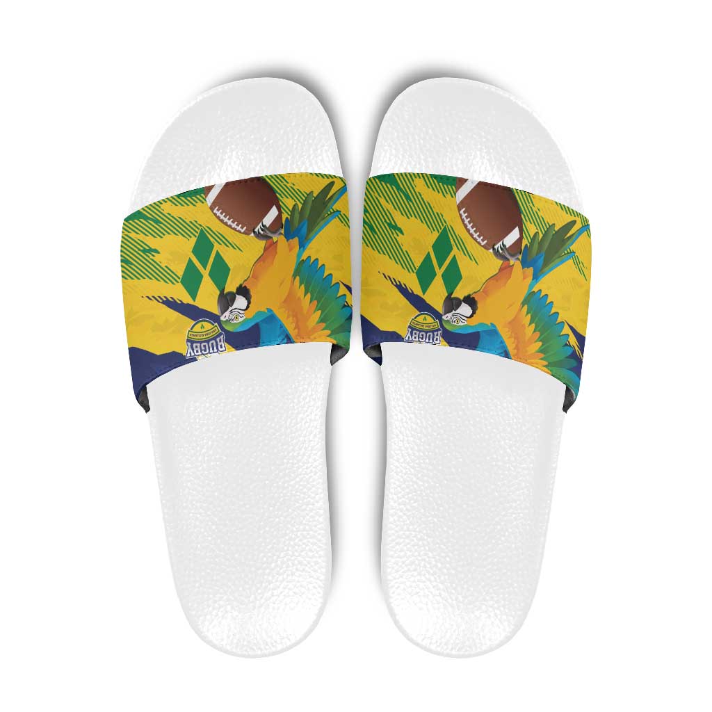 Rugby Saint Vincent and the Grenadines Slide Sandals Go SVG Amazona Guildingii - Wonder Print Shop